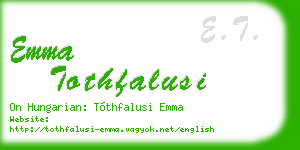 emma tothfalusi business card